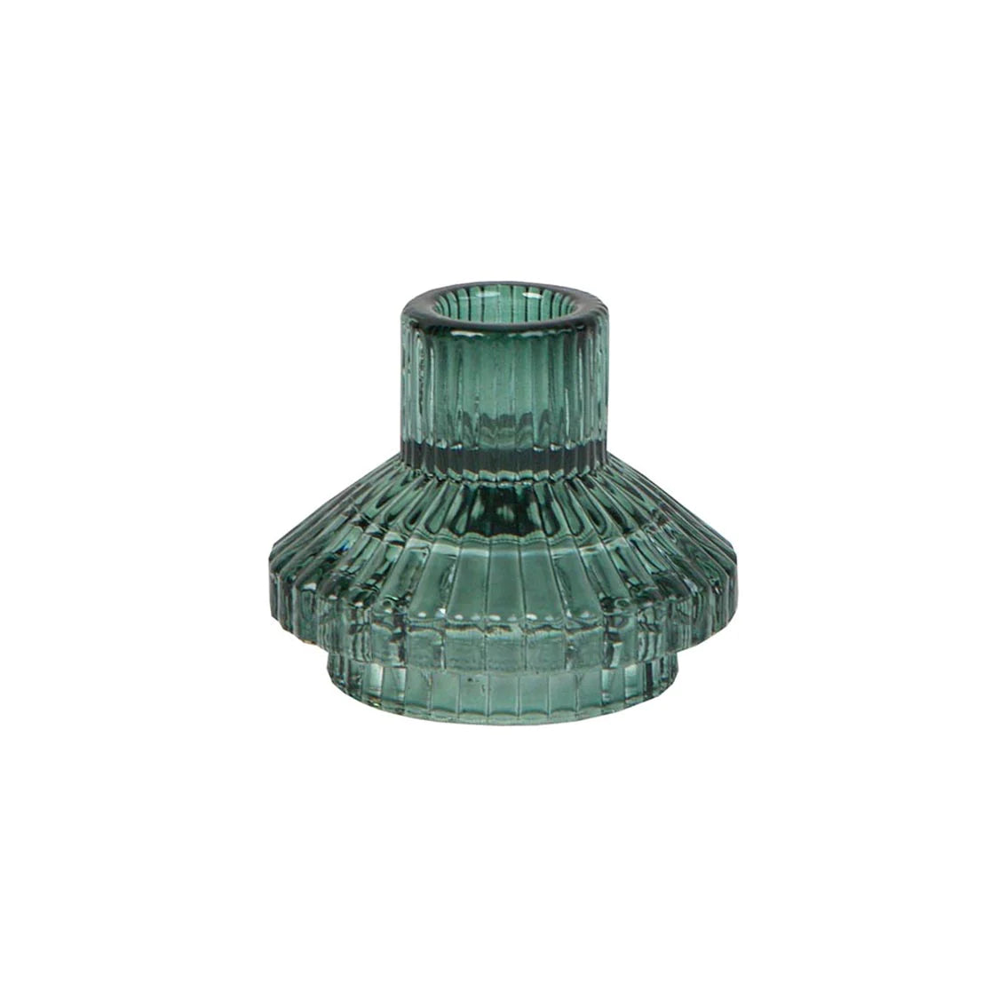 Midnight Forest Geometric Small Glass Candle Holder - Various Colours