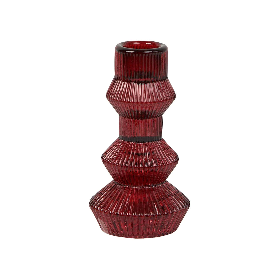 Midnight Forest Geometric Tall Glass Candle Holder - Various Colours