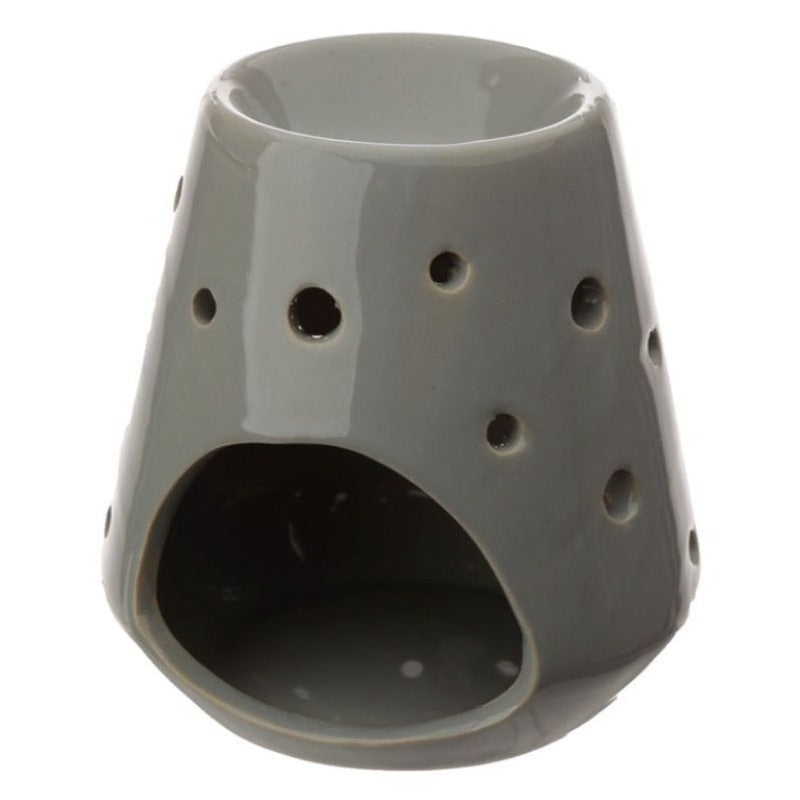 Tapered Ceramic Oil Burner with Circular Cut Outs