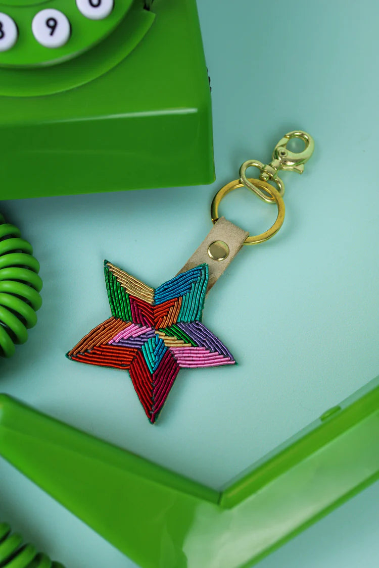 Rainbow Star Keyring