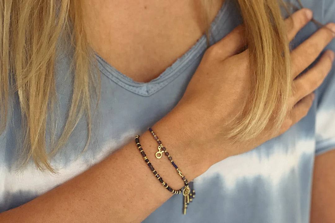 Taurus Zodiac Gemstone Bracelet Gold