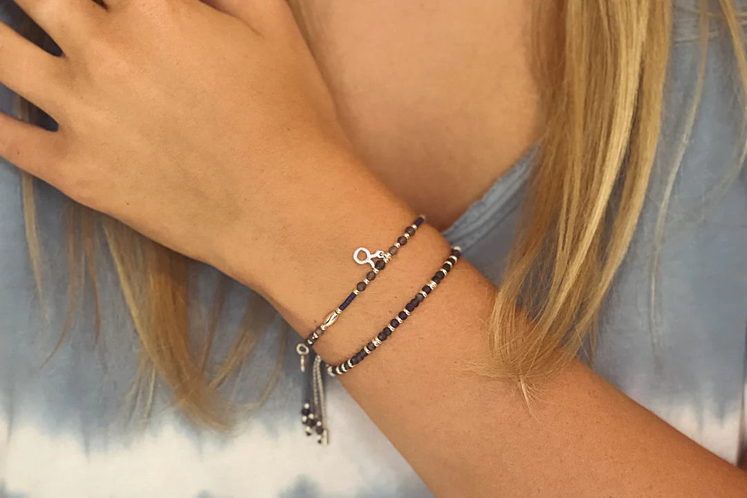 Boho Betty Taurus Zodiac Gemstone Silver Bracelet