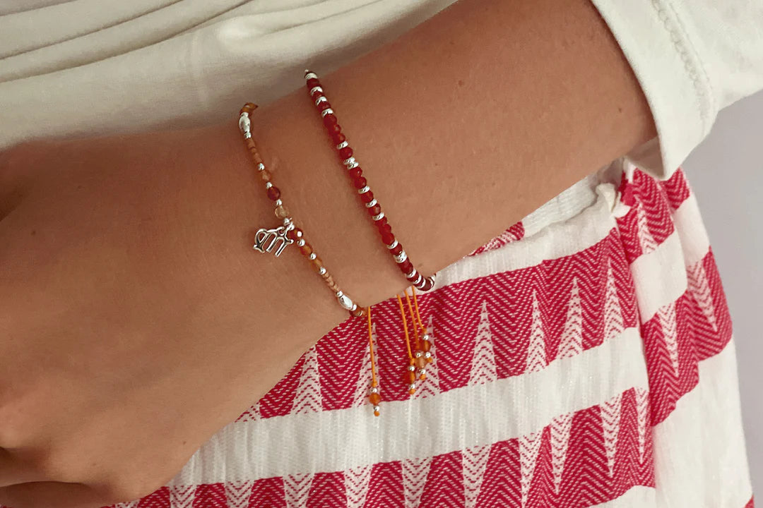 Mystical Carnelian Silver Bracelet