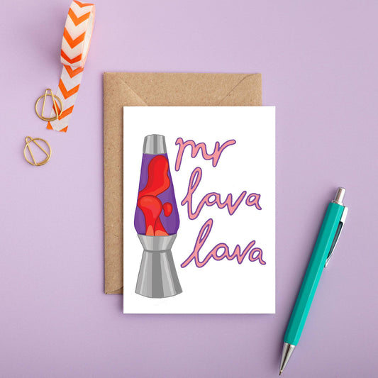 Mr Lava Lava Greeting Card | Valentines Day Card | Love Card