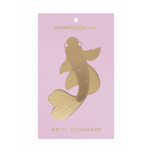 Koi Fish Gold Metal Bookmark