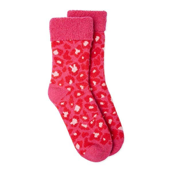 Slipper Socks Leopard - Pink
