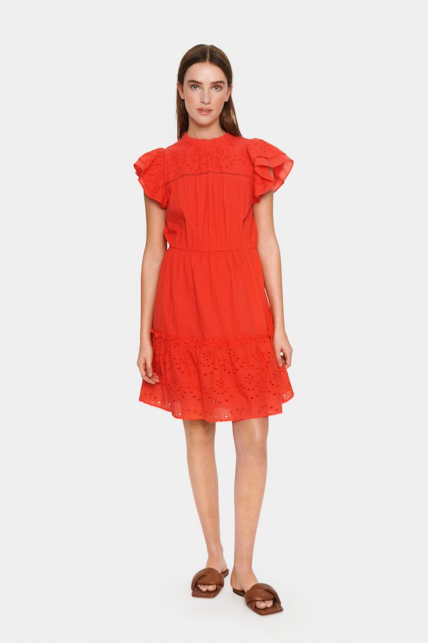 Tilly Cotton Dress - Hibiscus